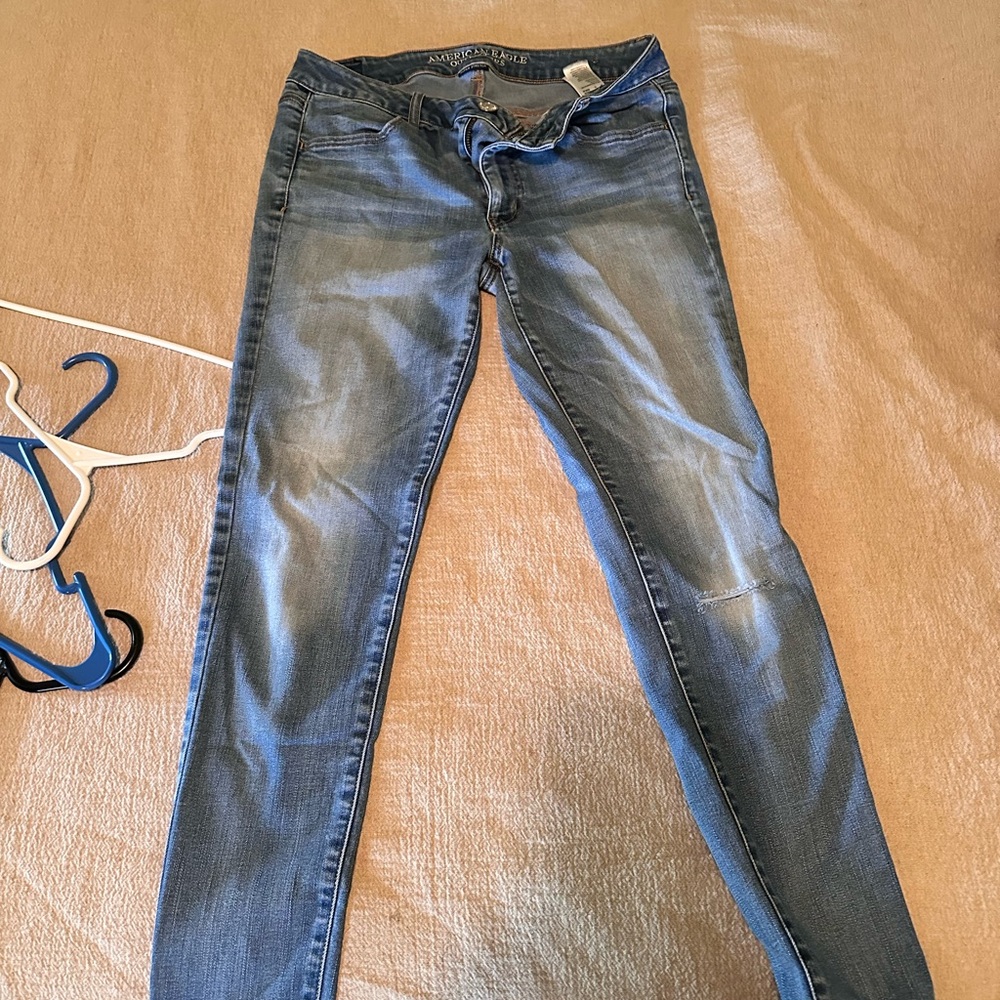 American Eagle Outfitters Blue Skinny Jeans Classic Style
